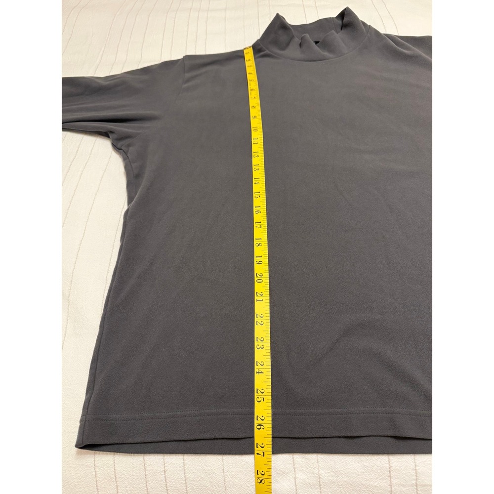Uniqlo Heattech Fleece Mock Neck Long Sleeve Shirt Charcoal Gray Mens XL Thermal - Picture 5 of 6